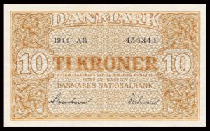 Danmark 10 Kroners 1944 Kvalitet 1+ AR 454344