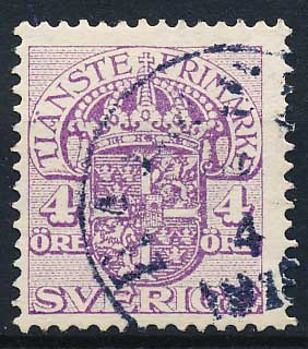 Sverige Tjenestemærker AFA 19 Stemplet