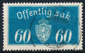 Norge Tjenestemærker AFA 019 Stemplet