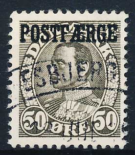 Danmark  Postfærge AFA 19 Stemplet