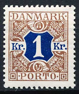 Danmark Portomærke AFA 19 Ubrugt