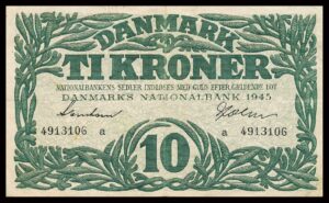 Danmark 10 Kroners 1945 Kvalitet1+ A 4913106