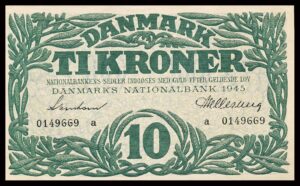 Danmark 10 Kroners 1945 Kvalitet 0-01 a 0149669