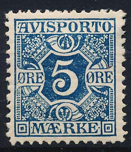 Danmark Avisporto AFA 02 Ubrugt