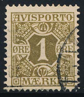 Danmark Avisporto AFA 01 Stemplet