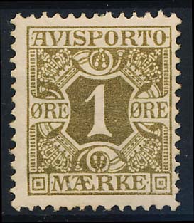 Danmark Avisporto AFA 01 Ubrugt