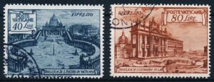 Vatikanet AFA 181-185 Stemplet