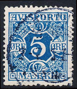 Danmark Avisporto AFA 12 Stemplet