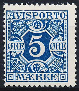 Danmark Avisporto AFA 12 Postfrisk