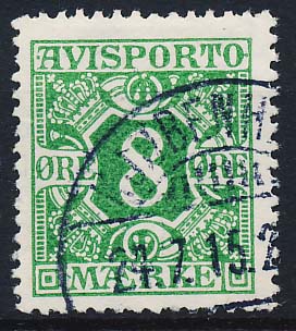 Danmark Avisporto AFA 14 Stemplet