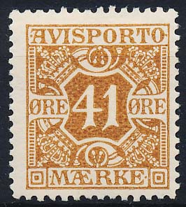 Danmark Avisporto AFA 19 Ubrugt