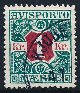 Danmark Avisporto AFA 20 Stemplet