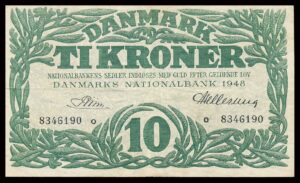 Danmark 10 Kroners 1948 Kvalitet 1+ o 8346190