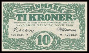 Danmark 10 Kroners 1948 Kvalitet 1+ n 4261234