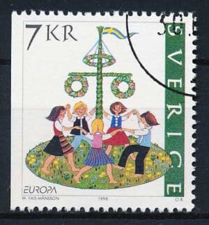 Sverige AFA 1987Cv Stemplet
