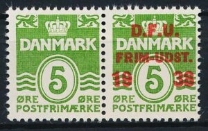 Danmark AFA 199a+245 Parstykke Postfrisk