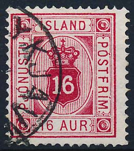 Island Tjenestemærke AFA 06 Stemplet