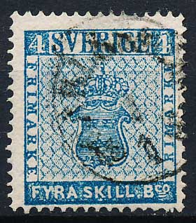 Sverige AFA 002 Stemplet