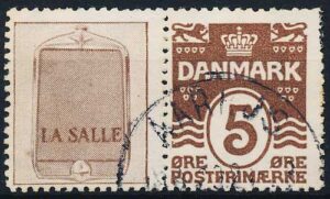 Danmark Reklamemærker 20 Stemplet