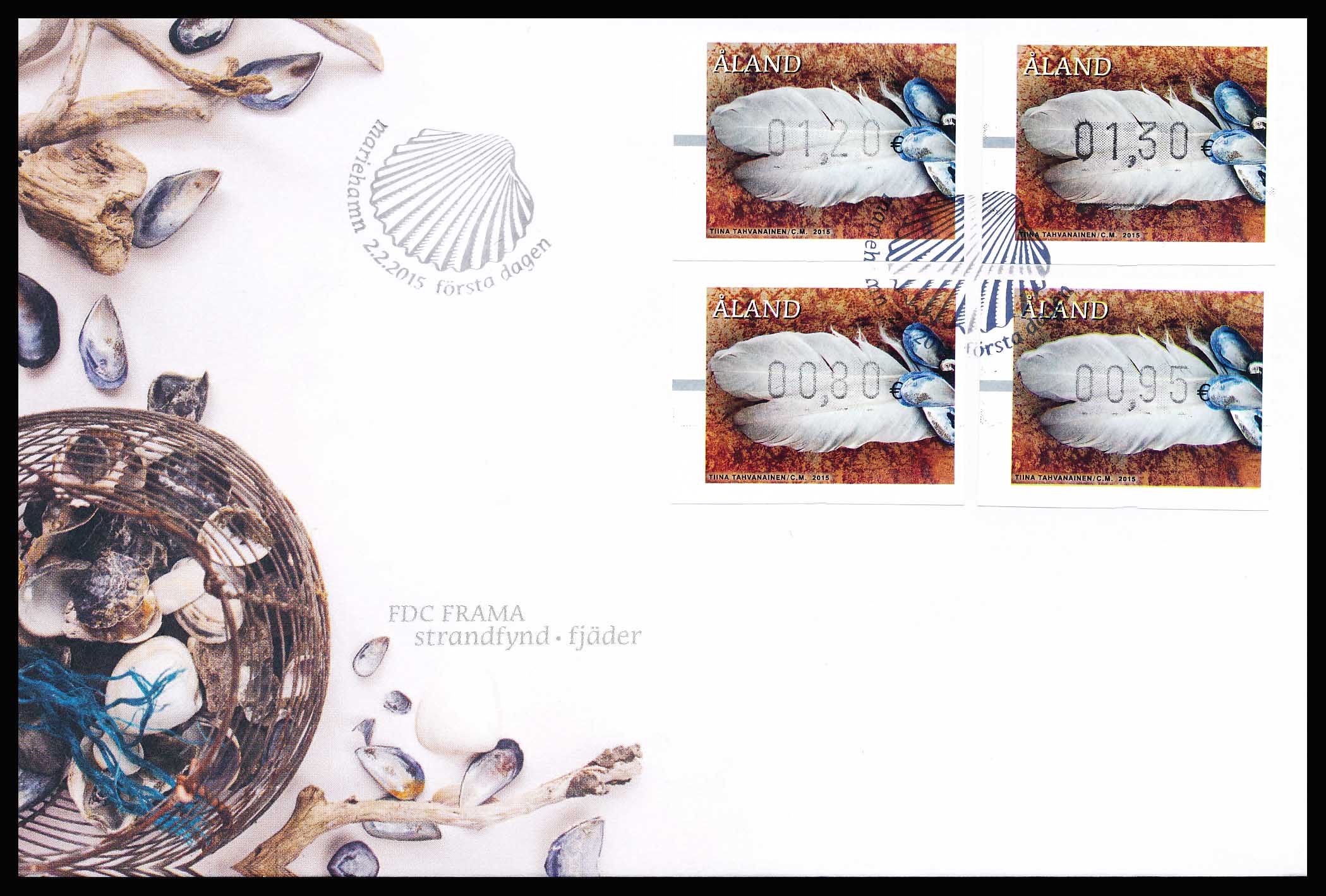 Åland FDC Frankeringsmærker 2015