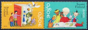 Finland AFA 2040+2041 Parstykke Ustemplet