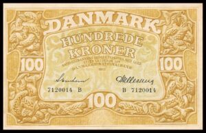 Danmark 100 Kroners 1943 Kvalitet 1+ B 7120014