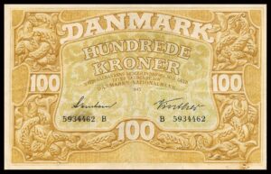 Danmark 100 Kroners 1943 Kvalitet 1 B 5934462