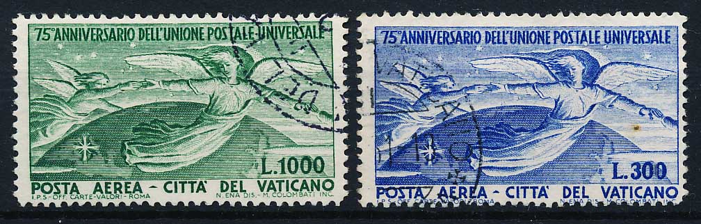 Vatikanet AFA 186-187 Stemplet