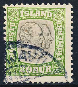 Island Tjenestemærke AFA 30 Stemplet