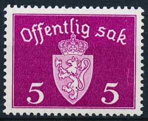 Norge Tjenestemærker AFA 022 Postfrisk