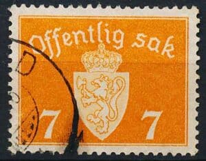 Norge Tjenestemærker AFA 023 Stemplet