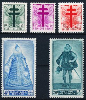 Belgien AFA 0841-845 Ubrugt