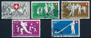 Schweiz AFA 557-561 Stemplet