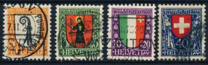 Schweiz AFA 199-202 Stemplet