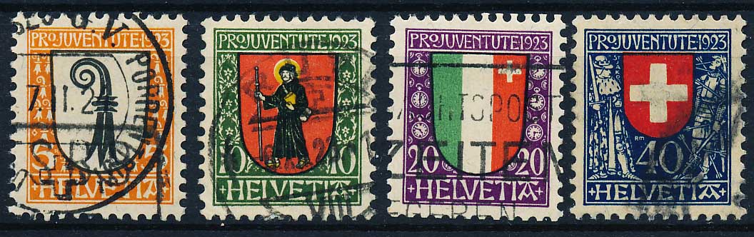 Schweiz AFA 199-202 Stemplet