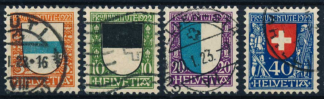 Schweiz AFA 188-191 Stemplet