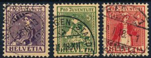 Schweiz AFA 151-153 Stemplet