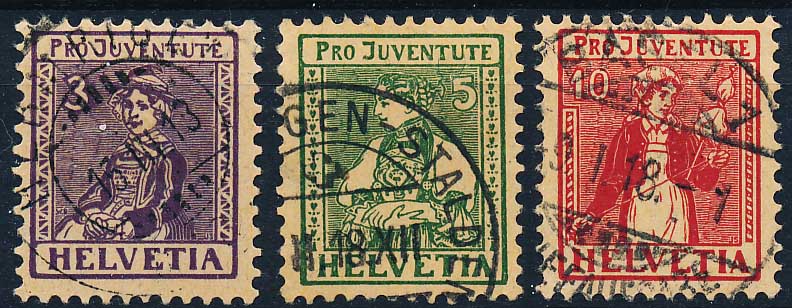 Schweiz AFA 151-153 Stemplet