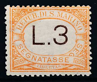 San Marino Afa 025 Ubrugt Portomærke