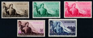 San Marino Afa 394-398 Ubrugt