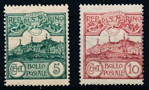 San Marino Afa 035+36 Ubrugt