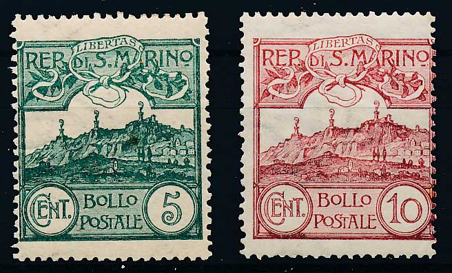 San Marino Afa 035+36 Ubrugt