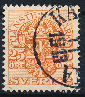 Sverige Tjenestemærker AFA 25 Stemplet