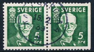 Sverige AFA 255B+255Ch Stemplet