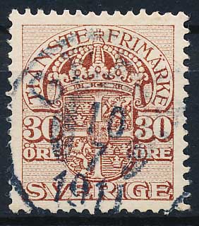 Sverige Tjenestemærker AFA 26 Stemplet