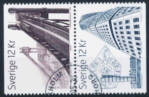 Sverige AFA 2653Co+2655Cn Stemplet