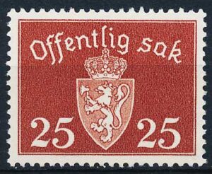 Norge Tjenestemærker AFA 027 Postfrisk