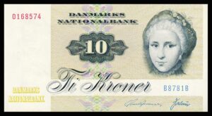 Danmark 10 Kroners seddel 1978 Kvalitet 0