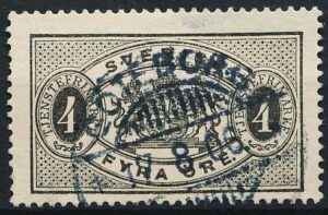 Sverige Tjenestemærker AFA 02Ba Stemplet