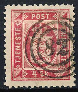 Danmark Tjenestemærke AFA  02A Stemplet